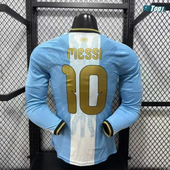 Camiseta MESSI 10 Argentina 2026 Edición Despedida ML Versión Jugador Azul/Blanco