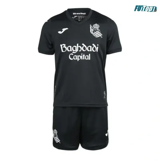 Camiseta Real Sociedad Visitante 2026/2027 Negro con Parche La Liga