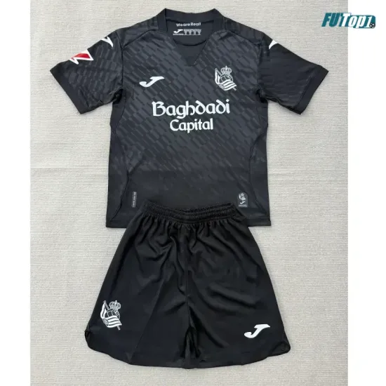 Camiseta Real Sociedad Visitante 2026/2027 Negro con Parche La Liga