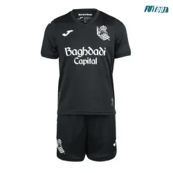 Camiseta Real Sociedad Visitante 2026/2027 Negro Niño Kit con Parche La Liga