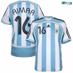 Camiseta Aimar 16 Argentina Local 2006 Azul/Blanco Retro