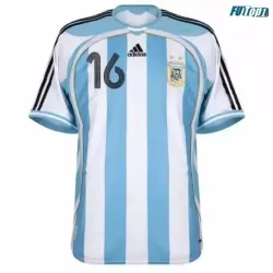 Camiseta Aimar 16 Argentina Local 2006 Azul/Blanco Retro