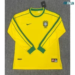 Camiseta Brasil Local 1998 ML Amarillo Retro
