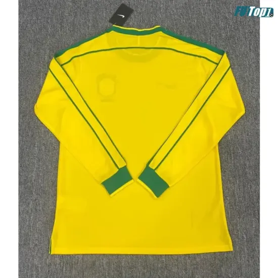 Camiseta Brasil Local 1998 ML Amarillo Retro
