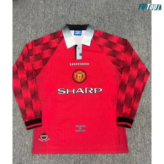 Camiseta Manchester United Local 1996/1998 ML Rojo Retro