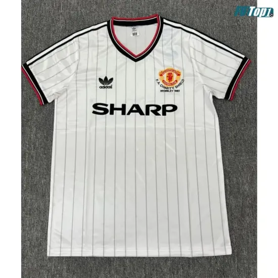 Camiseta Manchester United Visitante 1982/1983 Blanco Retro