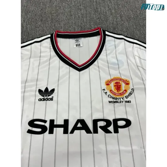 Camiseta Manchester United Visitante 1982/1983 Blanco Retro