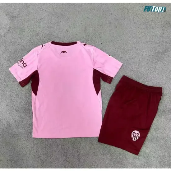 Camiseta Valencia Alternativo 2026/2027 Rosa Niño Kit con Parche La Liga