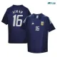 Camiseta Aimar 16 Argentina Visitante 2002 Azul Marino Retro