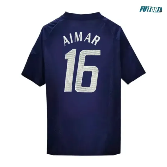 Camiseta Aimar 16 Argentina Visitante 2002 Azul Marino Retro