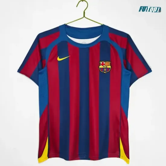Camiseta Barcelona Local 2005/06 Rojo/Azul Retro