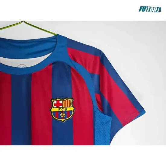 Camiseta Barcelona Local 2005/06 Rojo/Azul Retro