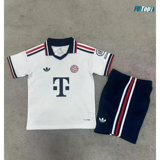 Camiseta Bayern Múnich Visitante 2026/2027 Blanco Niño Kit