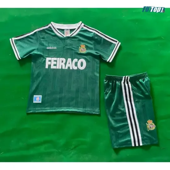 Camiseta Deportivo de La Coruña Visitante 1999/2000 Verde Niño Kit Retro