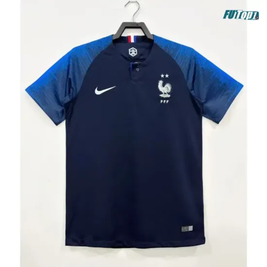 Camiseta Francia Local 2018 Copa Mundial Azul Retro