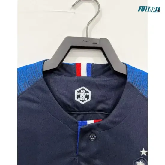 Camiseta Francia Local 2018 Copa Mundial Azul Retro