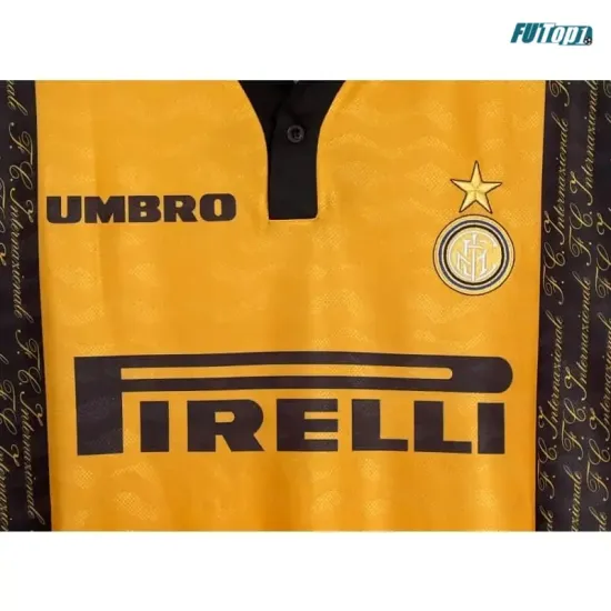 Camiseta Inter de Milan Alternativo 1996/1997 Amarillo Retro