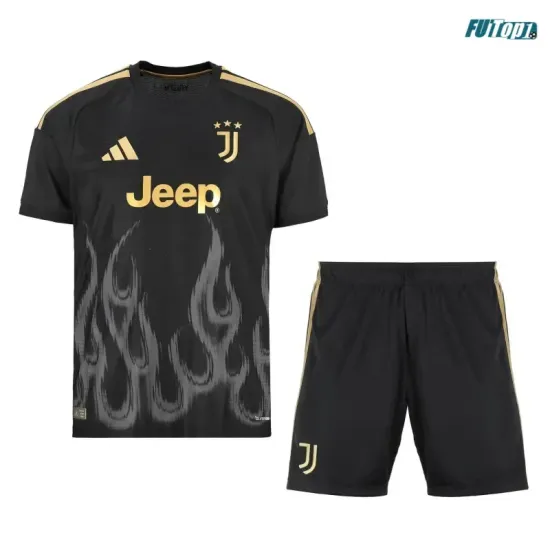 Camiseta Juventus Alternativo 2026/2027 Negro Niño Kit