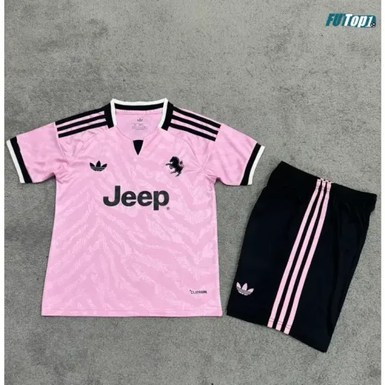 Camiseta Juventus Visitante 2026/2027 Rosa Niño Kit