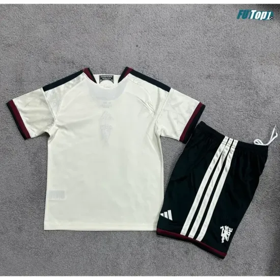 Camiseta Manchester United Alternativo 2026/2027 Blanco Niño Kit