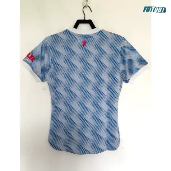 Camiseta Manchester United Visitante 2021/2022 Versión Jugador Azul Retro