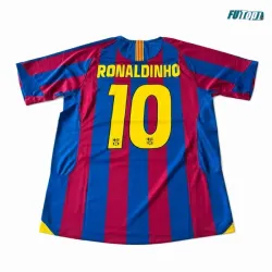 Camiseta RONALDINHO 10 Barcelona Local 2005/2006 Rojo/Azul Retro