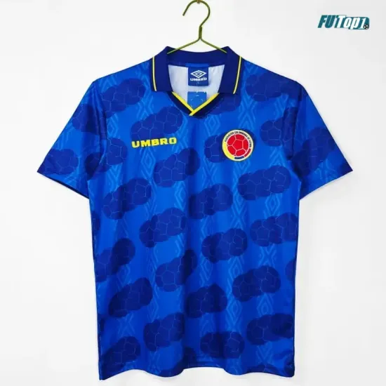 Camiseta Colombia Visitante 1994 Azul Retro