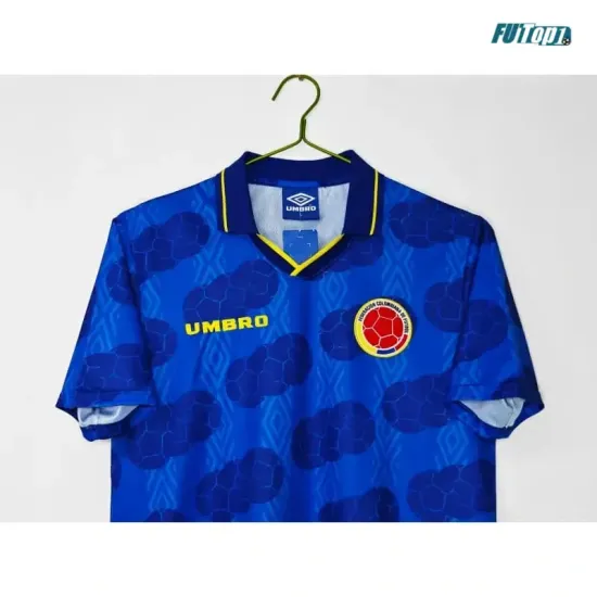 Camiseta Colombia Visitante 1994 Azul Retro