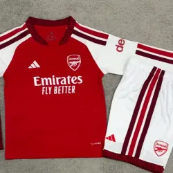 Camiseta Arsenal Local 2026/2027 ML Rojo/Blanco Niño Kit