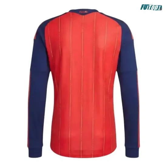 Camiseta España Local Mundial 2026 ML Rojo/Azul 2 Estrellas