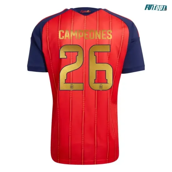 Camiseta España Local Mundial 2026 Rojo/Azul Edición Campeones