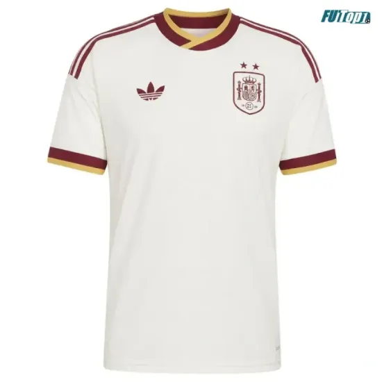 Camiseta España Visitante Mundial 2026 Blanco 2 Estrellas