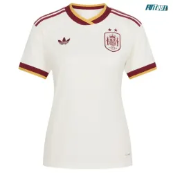 Camiseta España Visitante Mundial 2026 Blanco Mujer 2 Estrellas