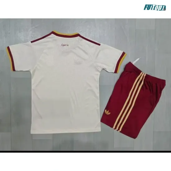 Camiseta España Visitante Mundial 2026 Blanco/Rojo Niño Kit 2 Estrellas