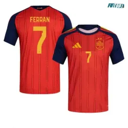 Camiseta Ferran 7 España Local Mundial 2026 Rojo/Azul 2 Estrellas