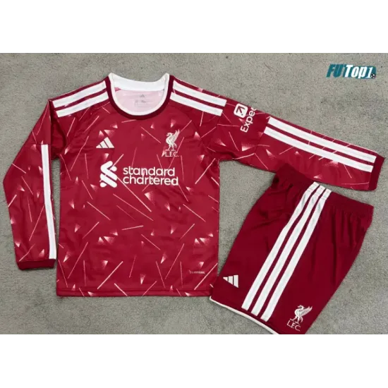 Camiseta Liverpool Local 2026/2027 ML Rojo Niño Kit