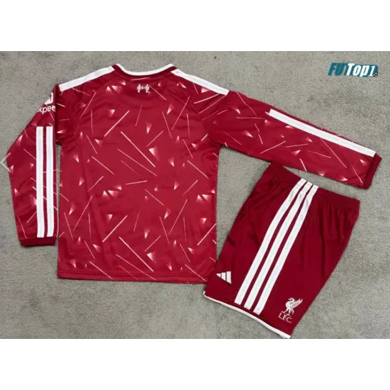 Camiseta Liverpool Local 2026/2027 ML Rojo Niño Kit