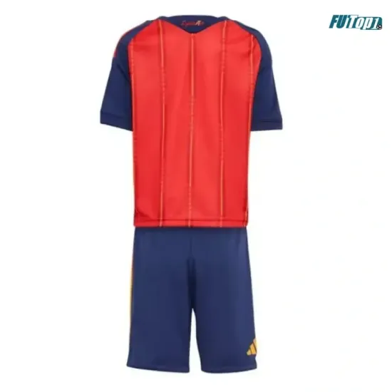 Camiseta España Local Mundial 2026 Rojo/Azul Niño Kit Edición Final