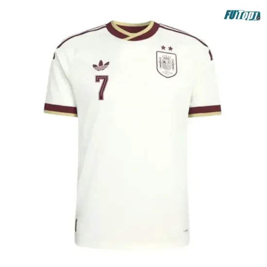 Camiseta España Visitante Mundial 2026 Edición OHH FERRAN 7 Blanco 2 Estrellas
