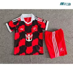 Camiseta Fulham F.C Visitante 2026/2027 Rojo/Negro Niño Kit