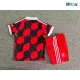 Camiseta Fulham F.C Visitante 2026/2027 Rojo/Negro Niño Kit