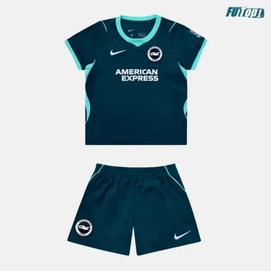 Camiseta Brighton Alternativo 2026/2027 Verde Oscuro Niño Kit