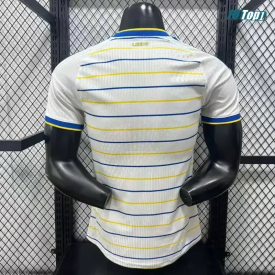 Camiseta Leeds United Local 2026/2027 Versión Jugador Blanco/Amarillo/Azul