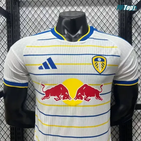 Camiseta Leeds United Local 2026/2027 Versión Jugador Blanco/Amarillo/Azul