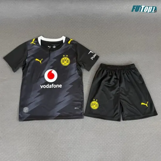 Camiseta Borussia Dortmund Visitante 2026/2027 Negro Niño Kit