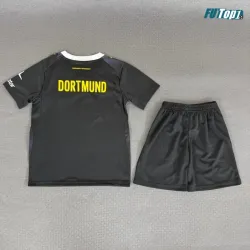 Camiseta Borussia Dortmund Visitante 2026/2027 Negro Niño Kit