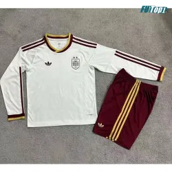 Camiseta España Visitante Mundial 2026 ML Blanco Niño Kit 2 Estrellas