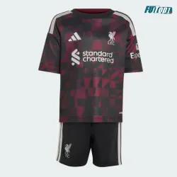 Camiseta Liverpool Alternativo 2026/2027 Negro/Rojo Oscuro Niño Kit