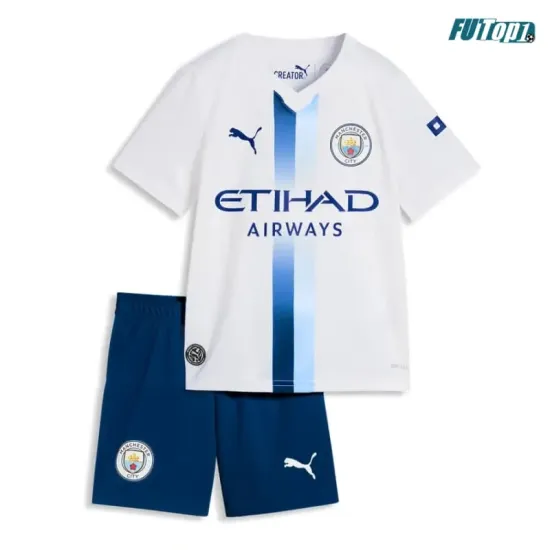 Camiseta Manchester City Alternativo 2026/2027 Blanco Niño Kit