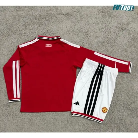 Camiseta Manchester United Local 2026/2027 ML Rojo Niño Kit